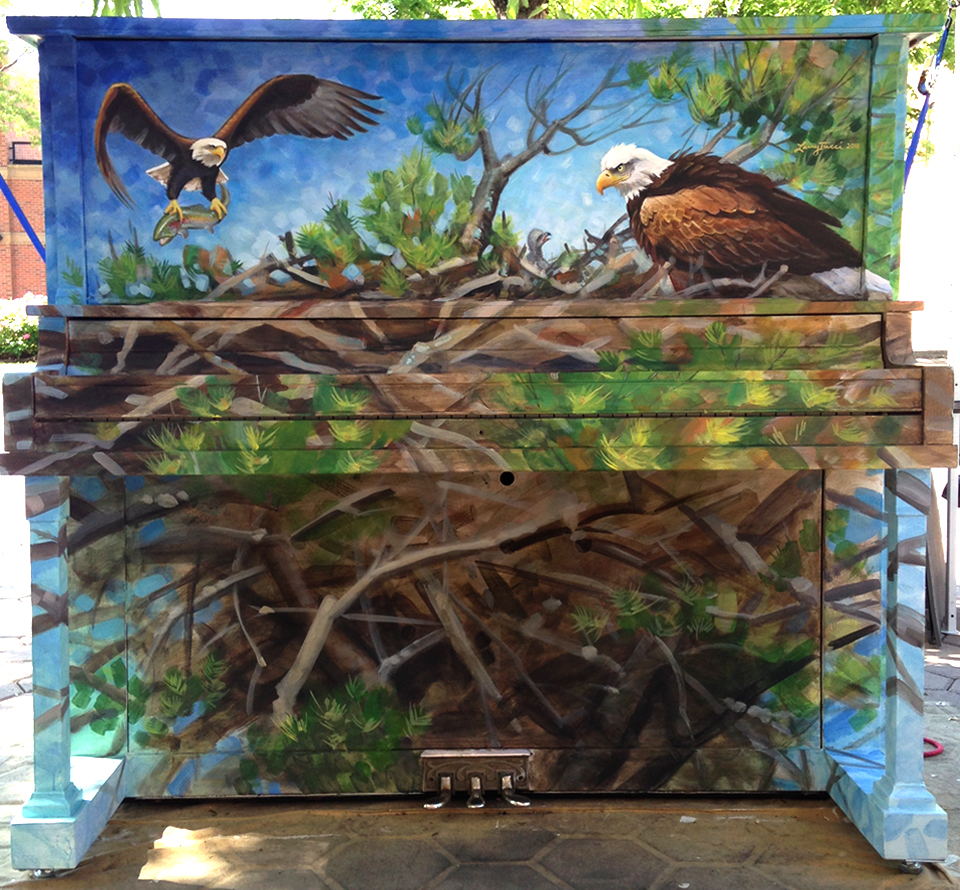 bald eagle piano front